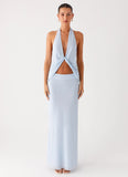 Michaella Chiffon Twist Top Blue