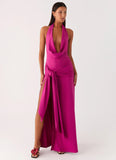 Rowan Ray Cowl Maxi Dress Fuchsia