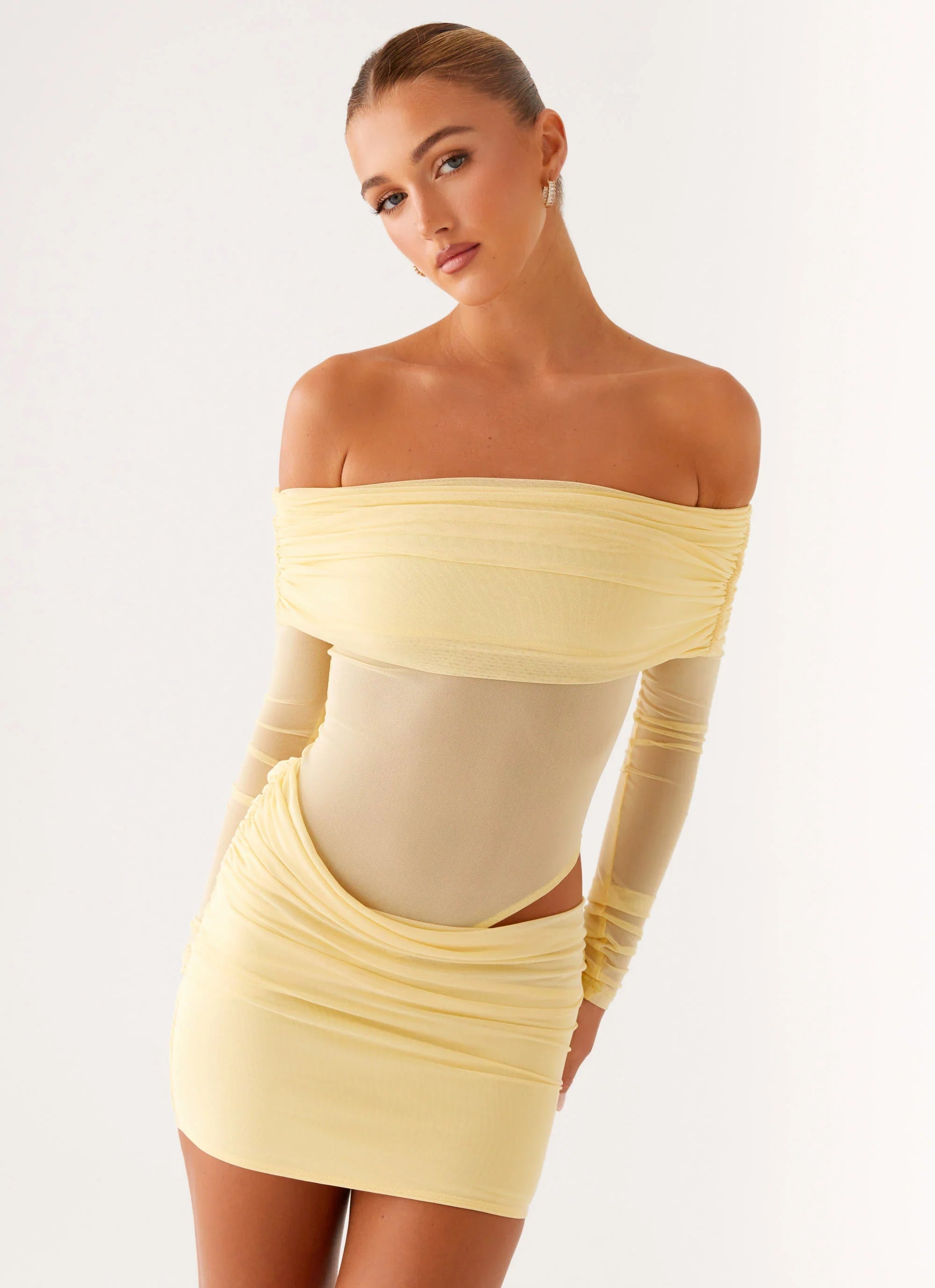 No Doubt Mini Dress Yellow