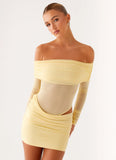 No Doubt Mini Dress Yellow