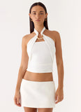 Midnight Sky Top White