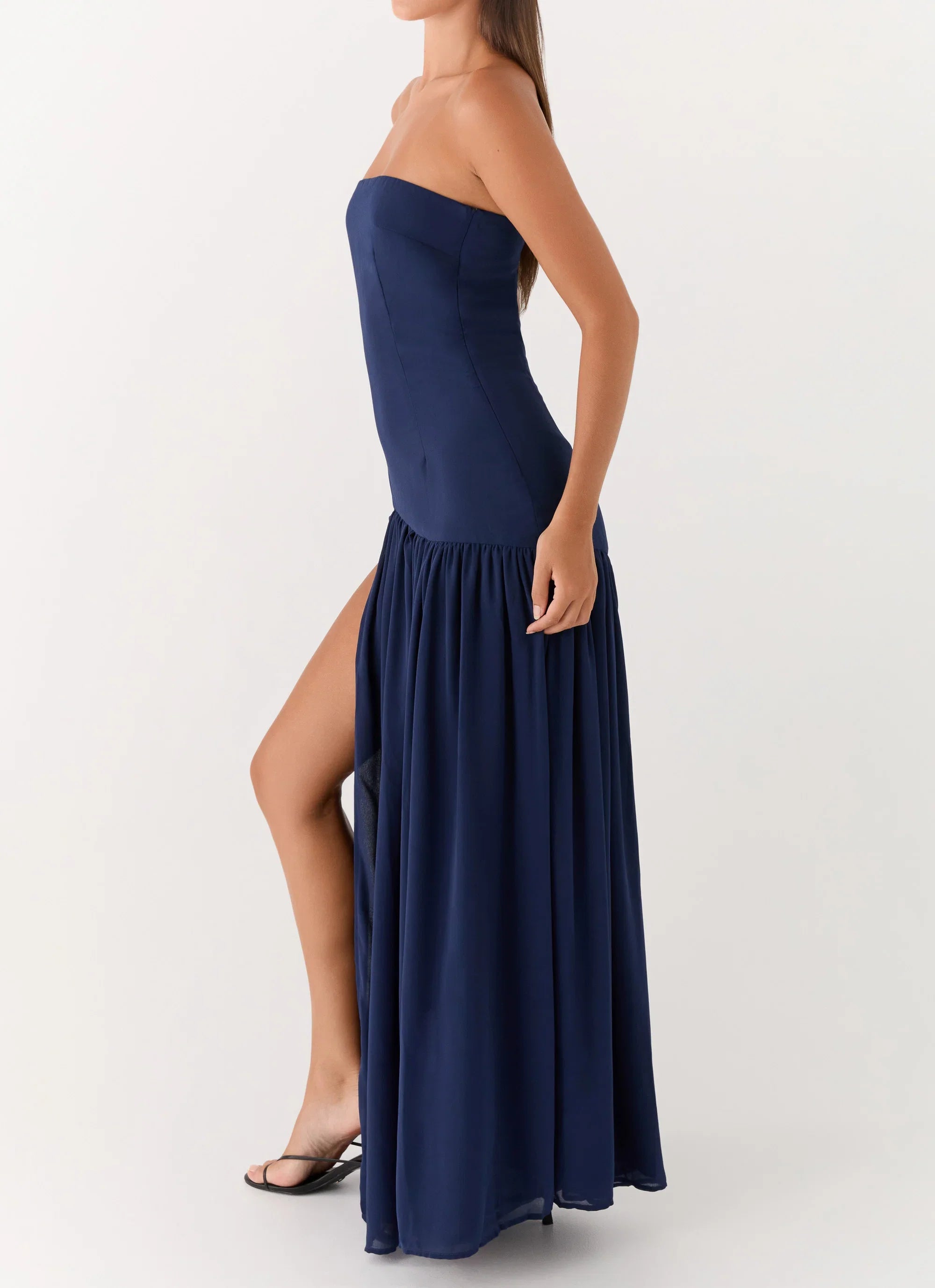 Eden Strapless Maxi Dress Navy