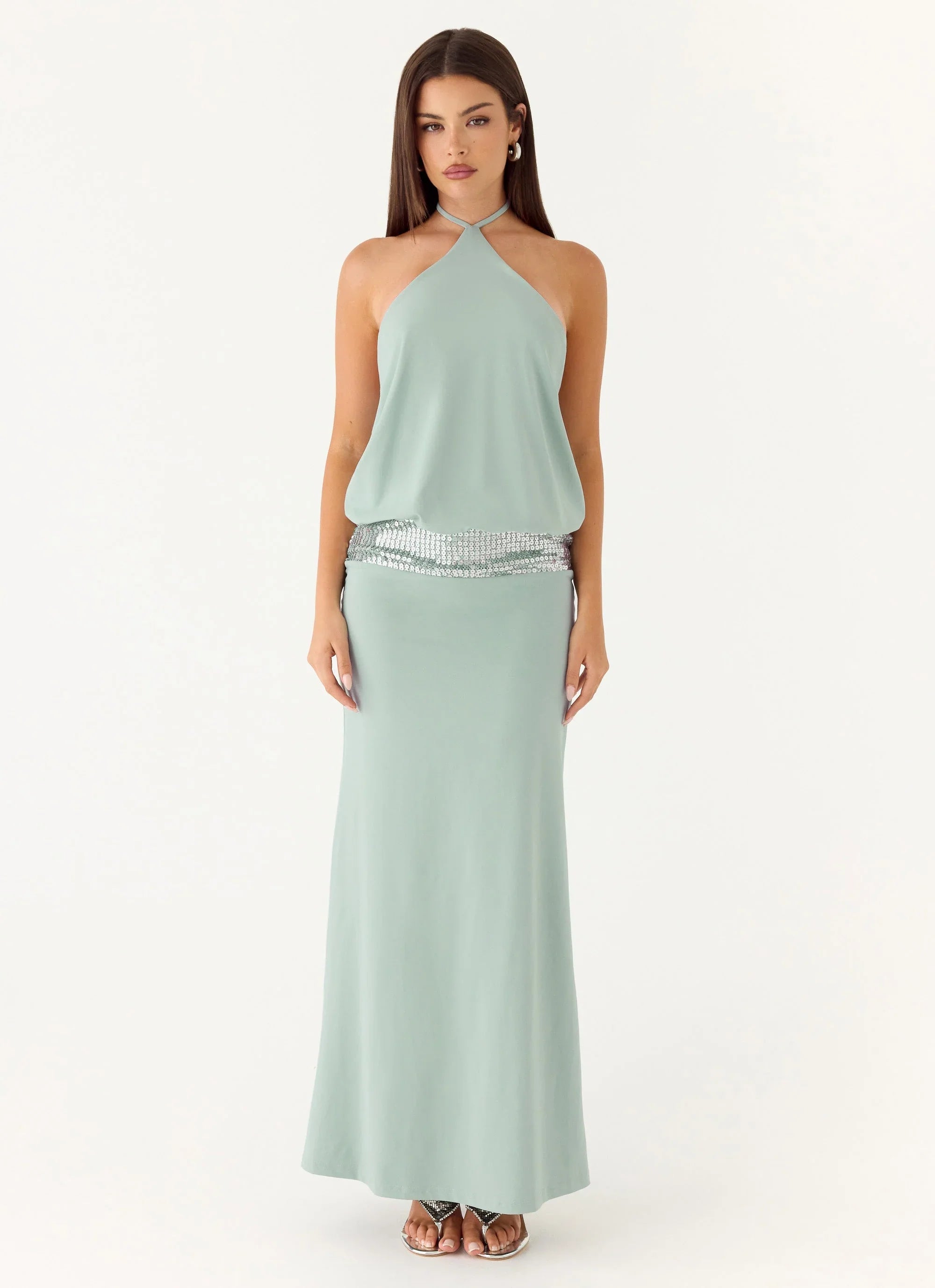 Marcie Halter Maxi Dress Mint