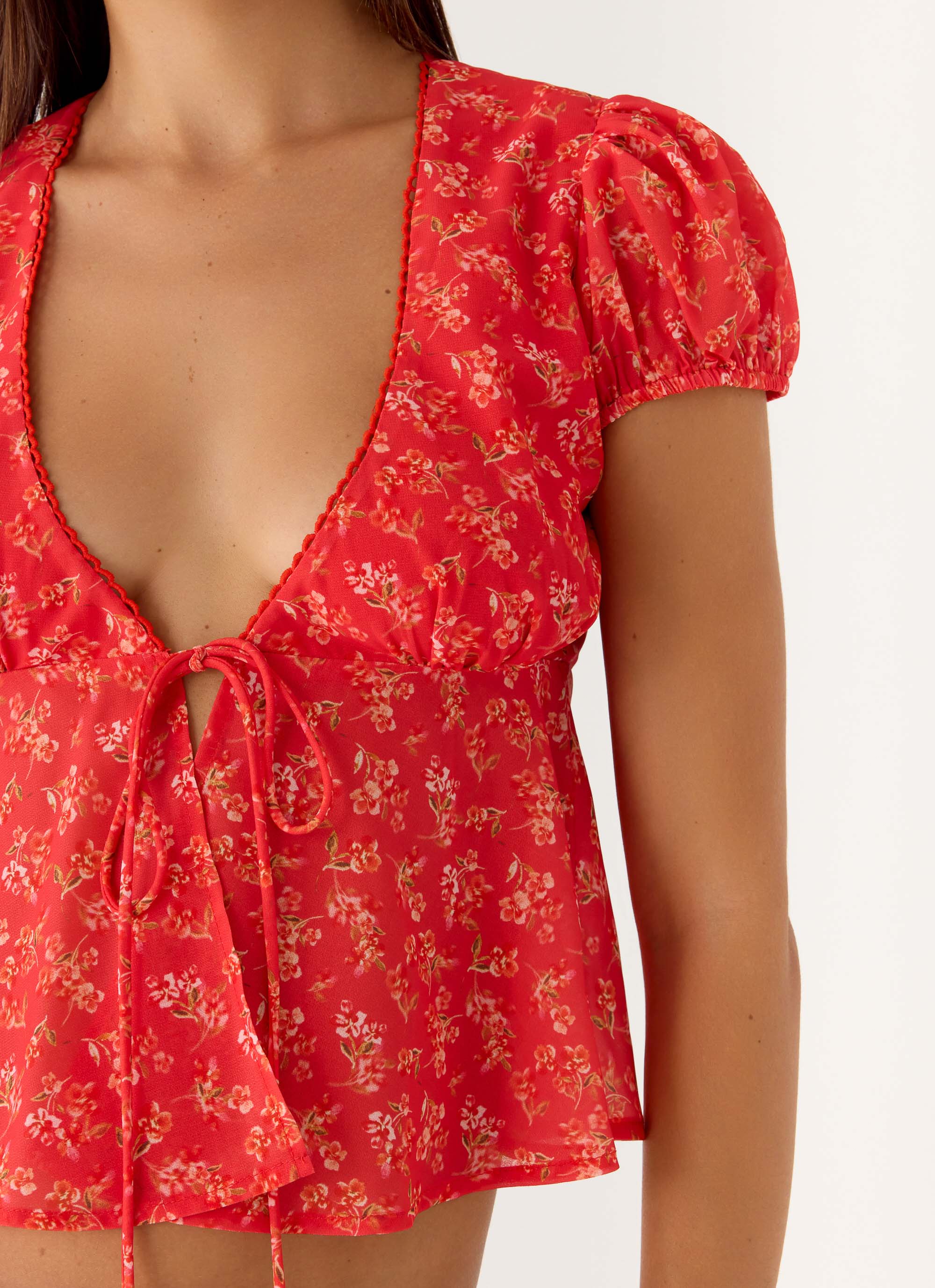 Ailani Top Magenta Red Rose
