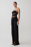 Paulina Cut Out Strapless Maxi Dress Black