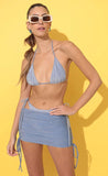 Swim Bikini Cover Up in Shimmer Blue