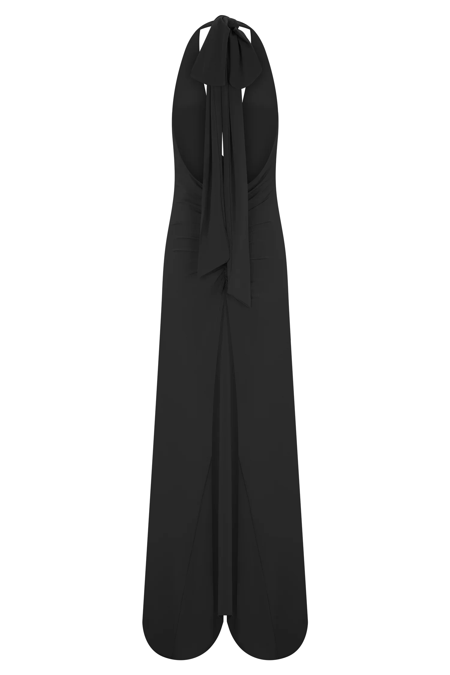 Juliet Slinky Maxi Dress With Scarf Black