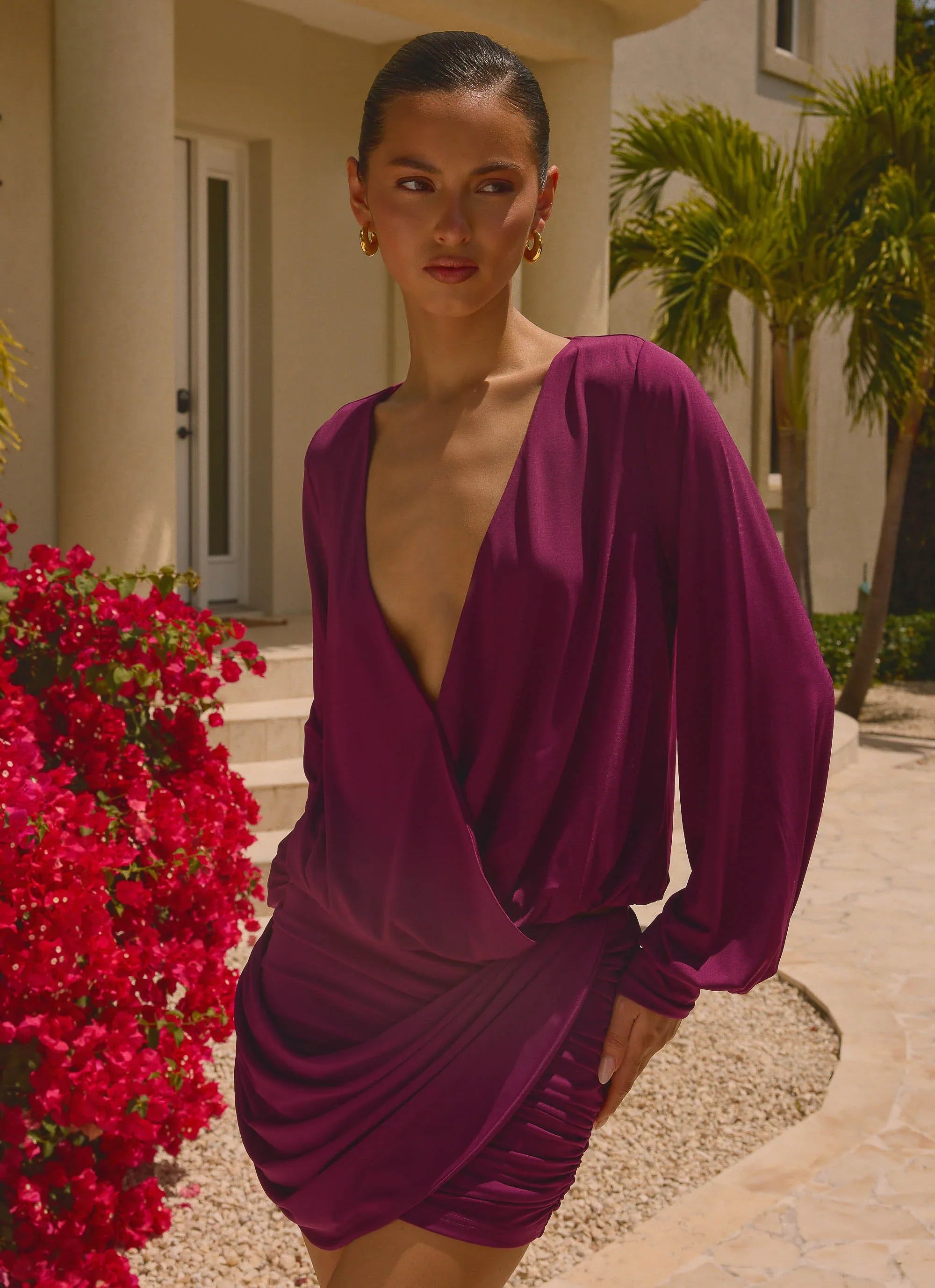 Ettah Long Sleeve Top Plum