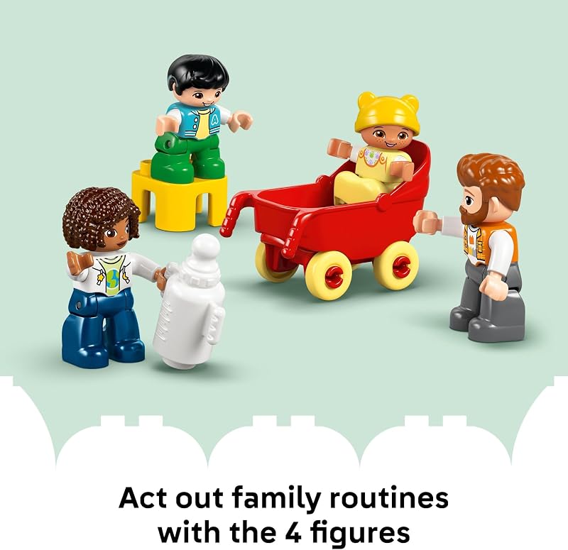 LEGO DUPLO Town 3 in 1 Modern Family House with Figures Building Toy Learning Play Set for Toddler Boys Girls Ages 2 Fine Motor Skills Toys for Preschool Gift for Birthdays 10470