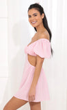 Open Back Dress in Pink