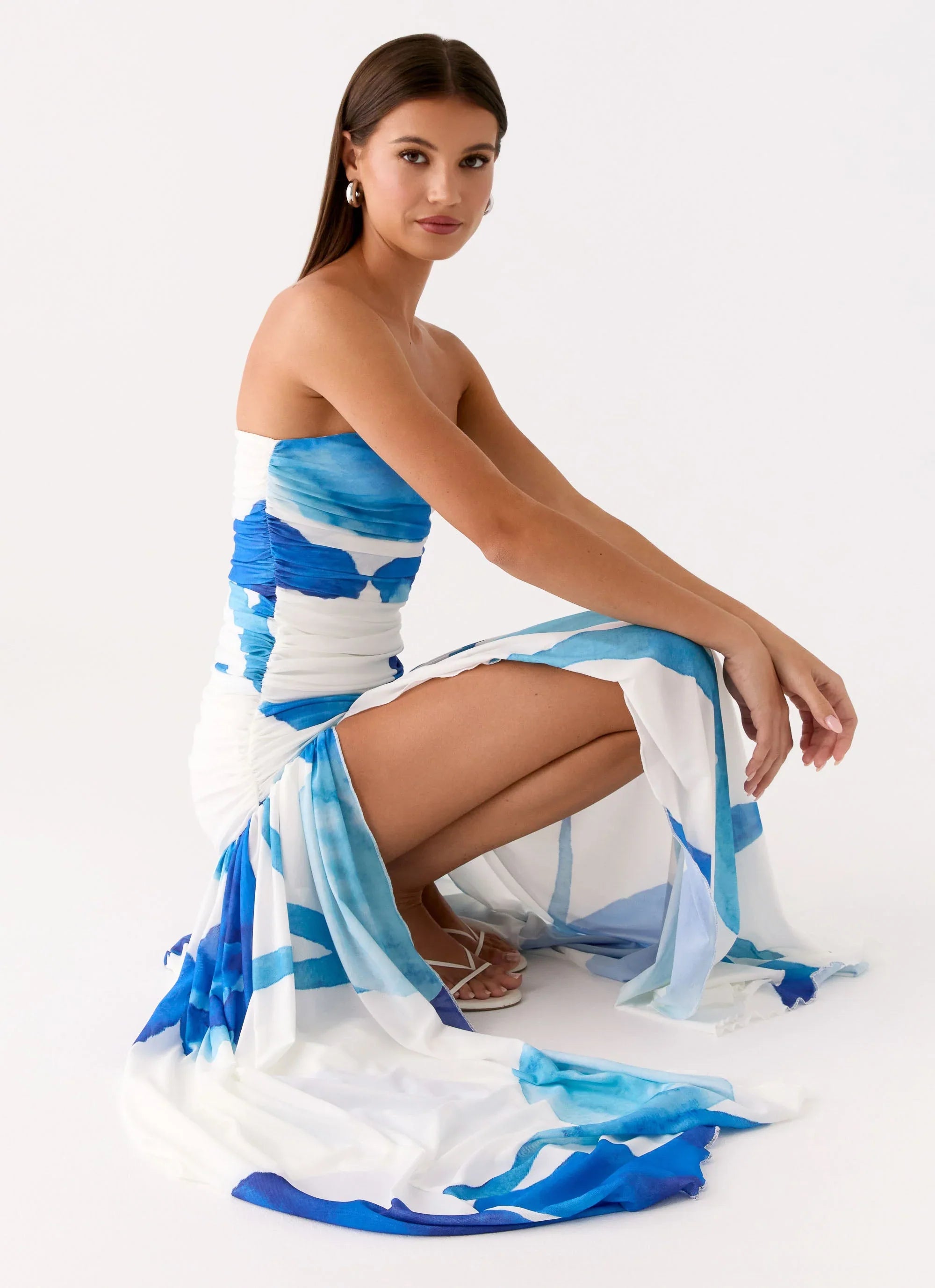 Laidee Maxi Dress Cerulean Bloom