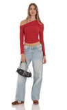 Off Shoulder Top in Red