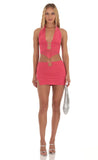 Halter Two Piece Set in Pink