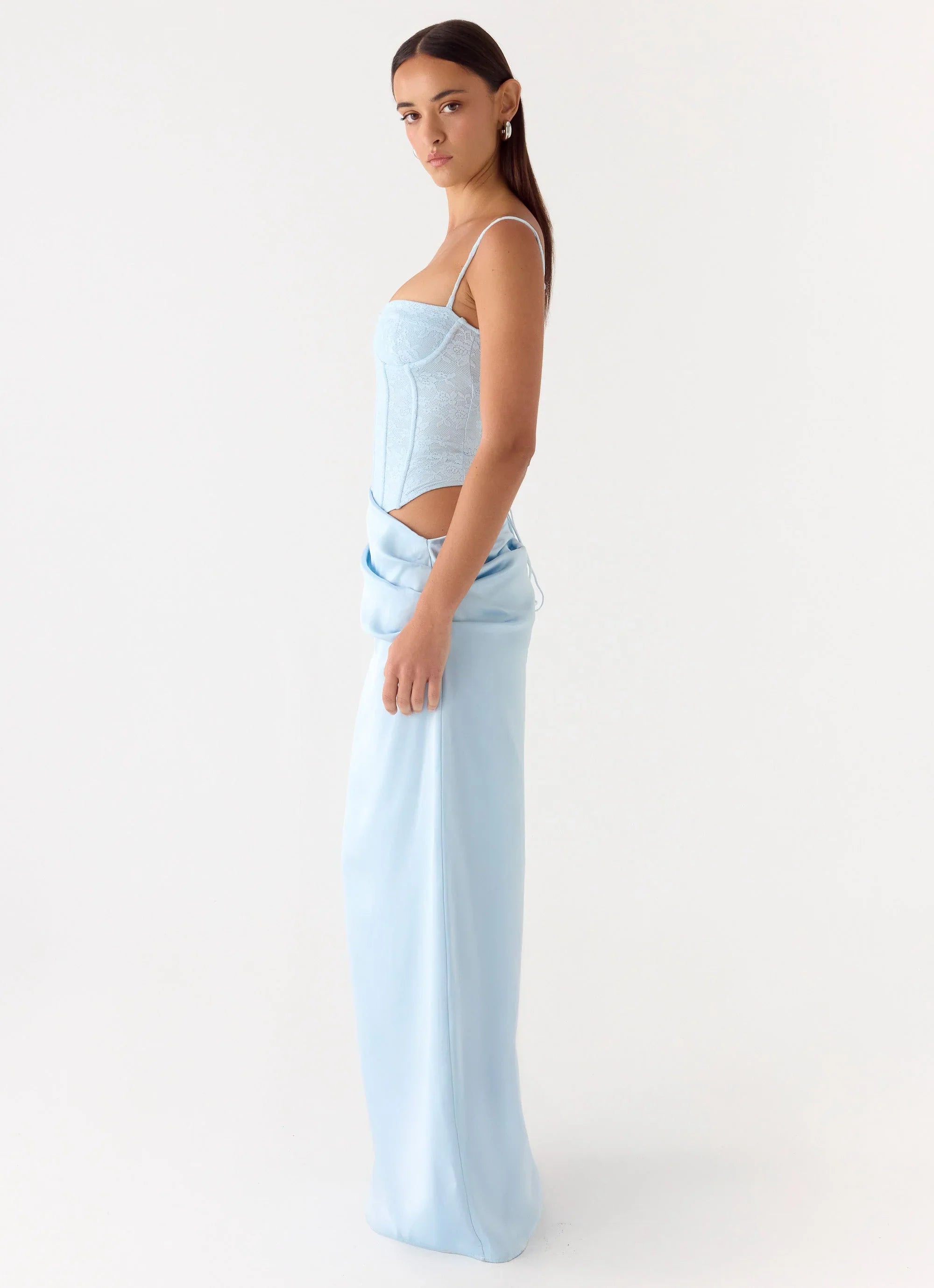 Kalila Corset Maxi Dress Blue