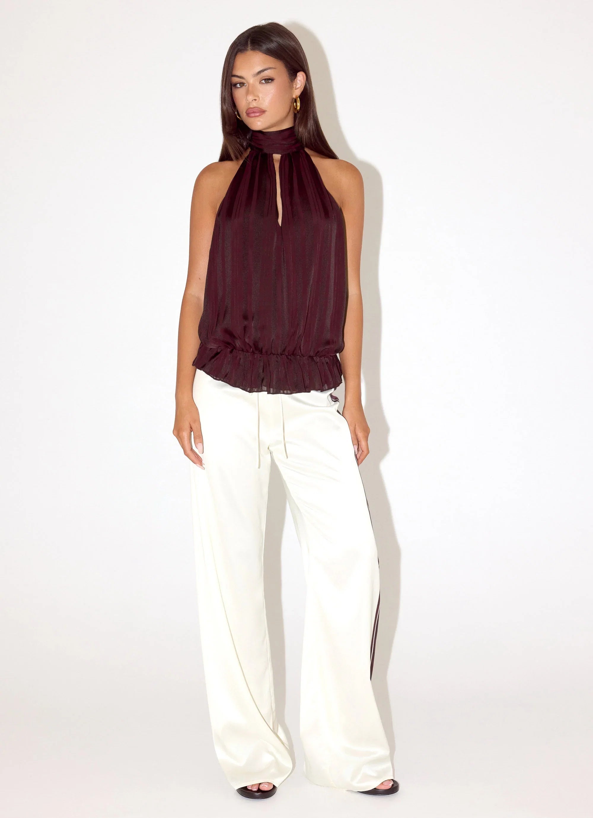 Hydro Halter Top Aubergine