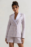 Kennedy Mauve Lace Tailored Blazer