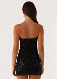 Moorey Beaded Mini Dress Black