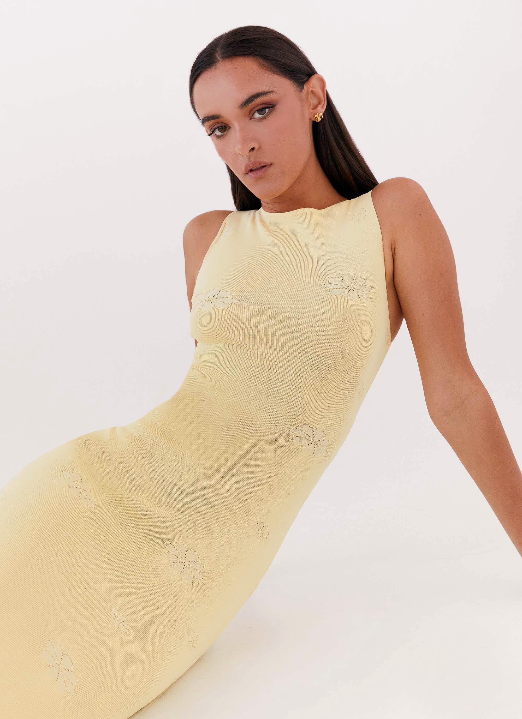 Holly Knit Maxi Dress Yellow
