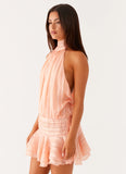 Willow Chiffon Mini Dress Orange