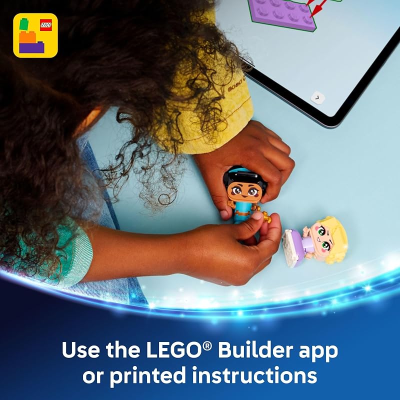 LEGO Disney Princess Mini Jasmine Rapunzel Building Toy Princess Toys for Girls Boys Ages 5 Disney Gifts for Kids 43303