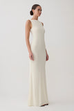 Tarna Sleeveless Slinky Maxi Dress Bone