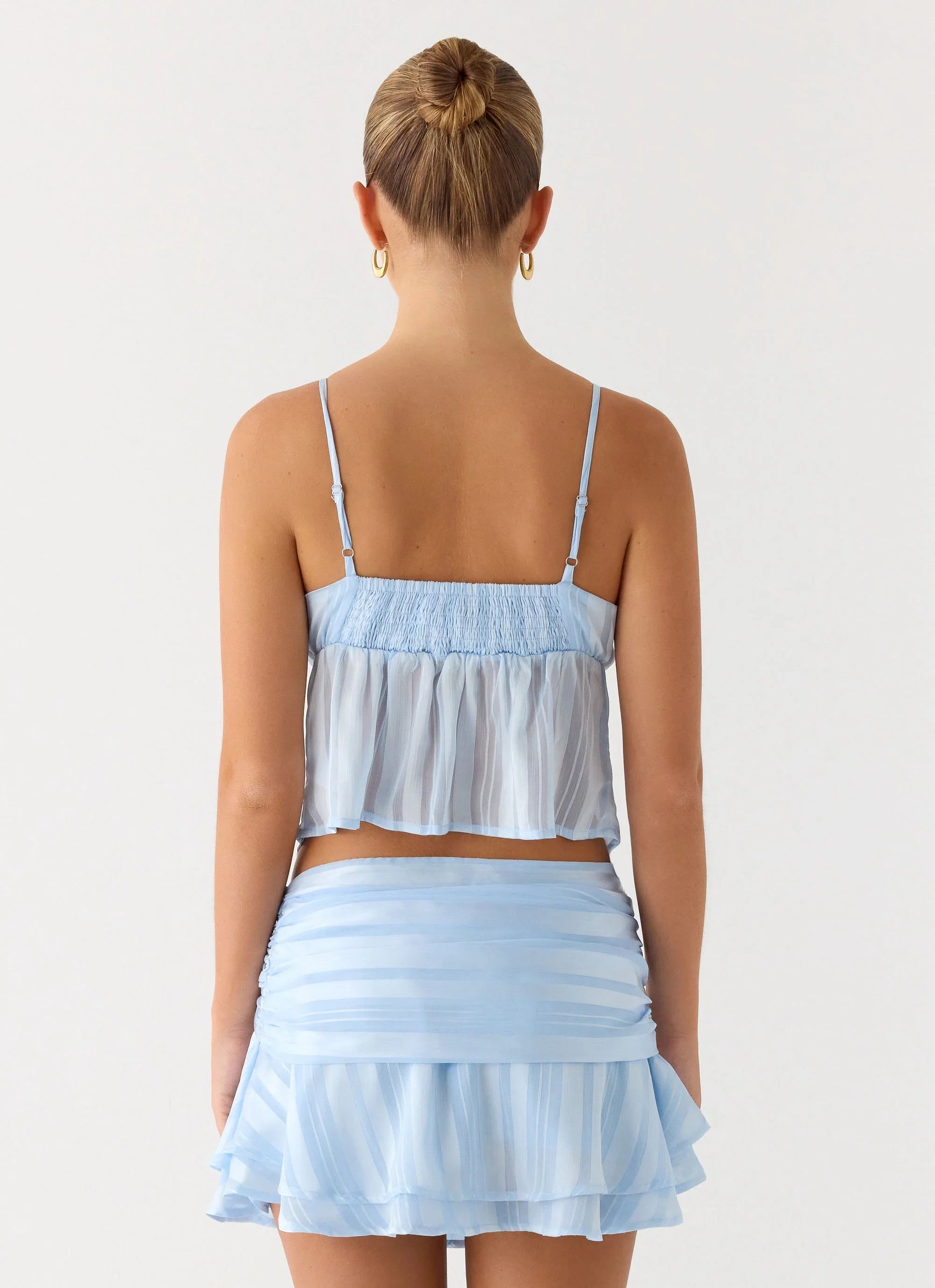 Glynne Shell Mini Skirt Baby Blue