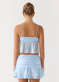 Glynne Shell Mini Skirt Baby Blue