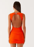 Secret World Mini Dress Fire Orange