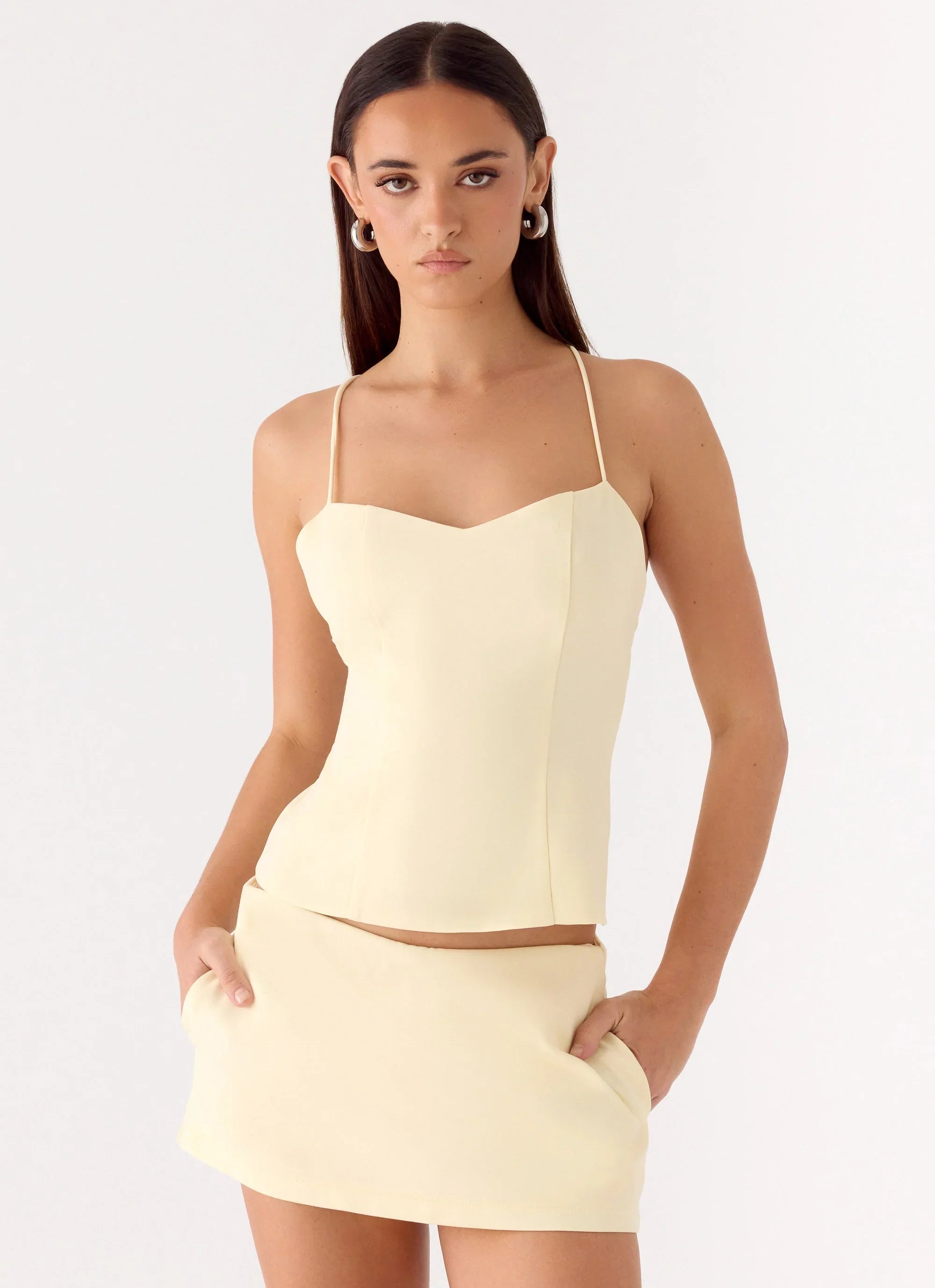 Mirna Micro Skort Lemon Yellow