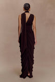 Alex Chiffon Maxi Dress Cacao Brown