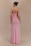 Arna Mesh Maxi Skirt Candy Pink