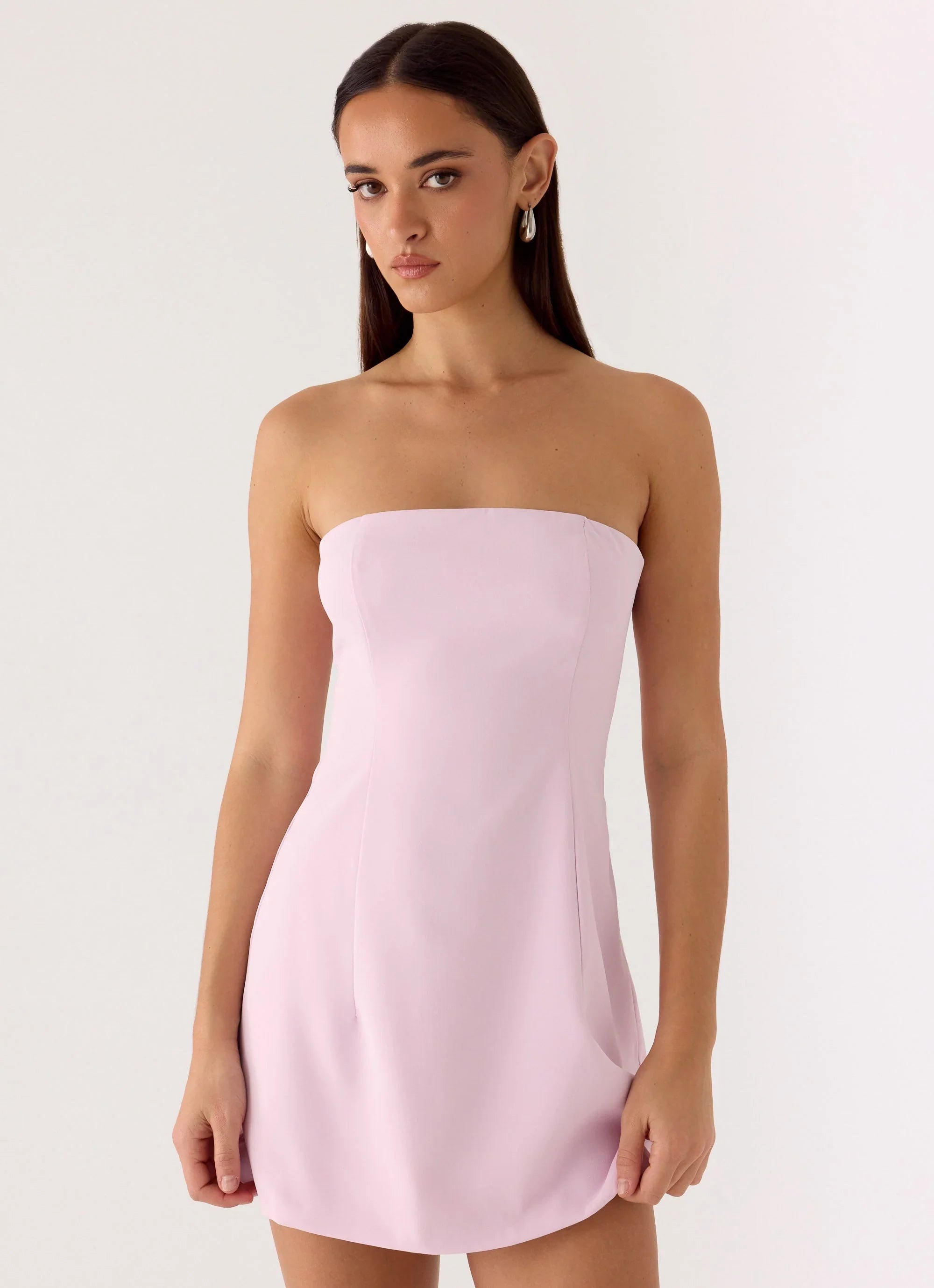 Della Strapless Mini Dress Pink