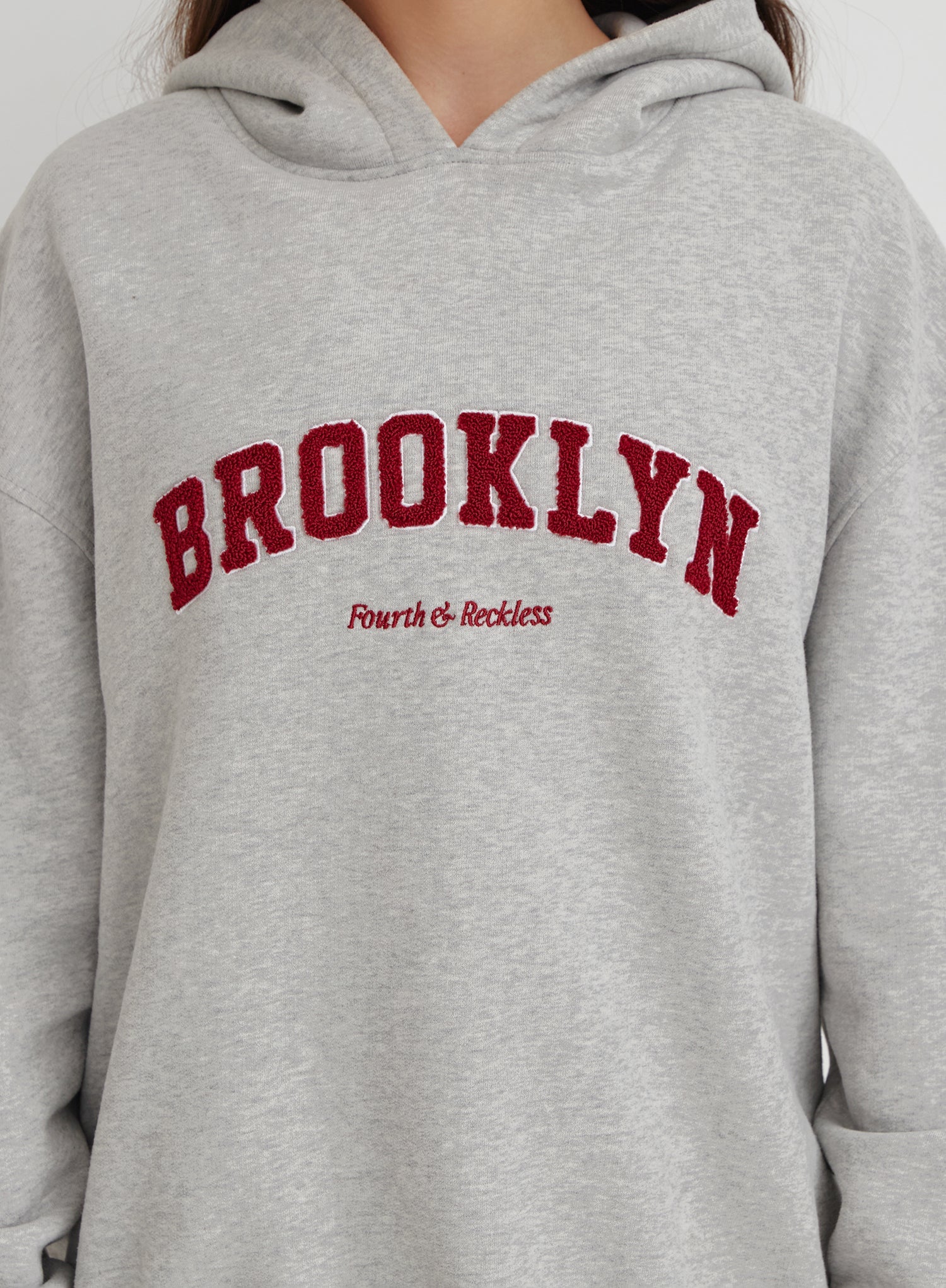 Grey Marl Brooklyn Oversized Hoodie