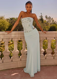 Solaire Strapless Corset Top Pistachio