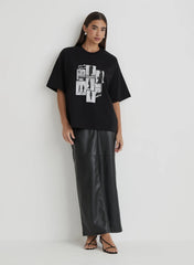 Black Catwalk Polaroid Graphic T Shirt