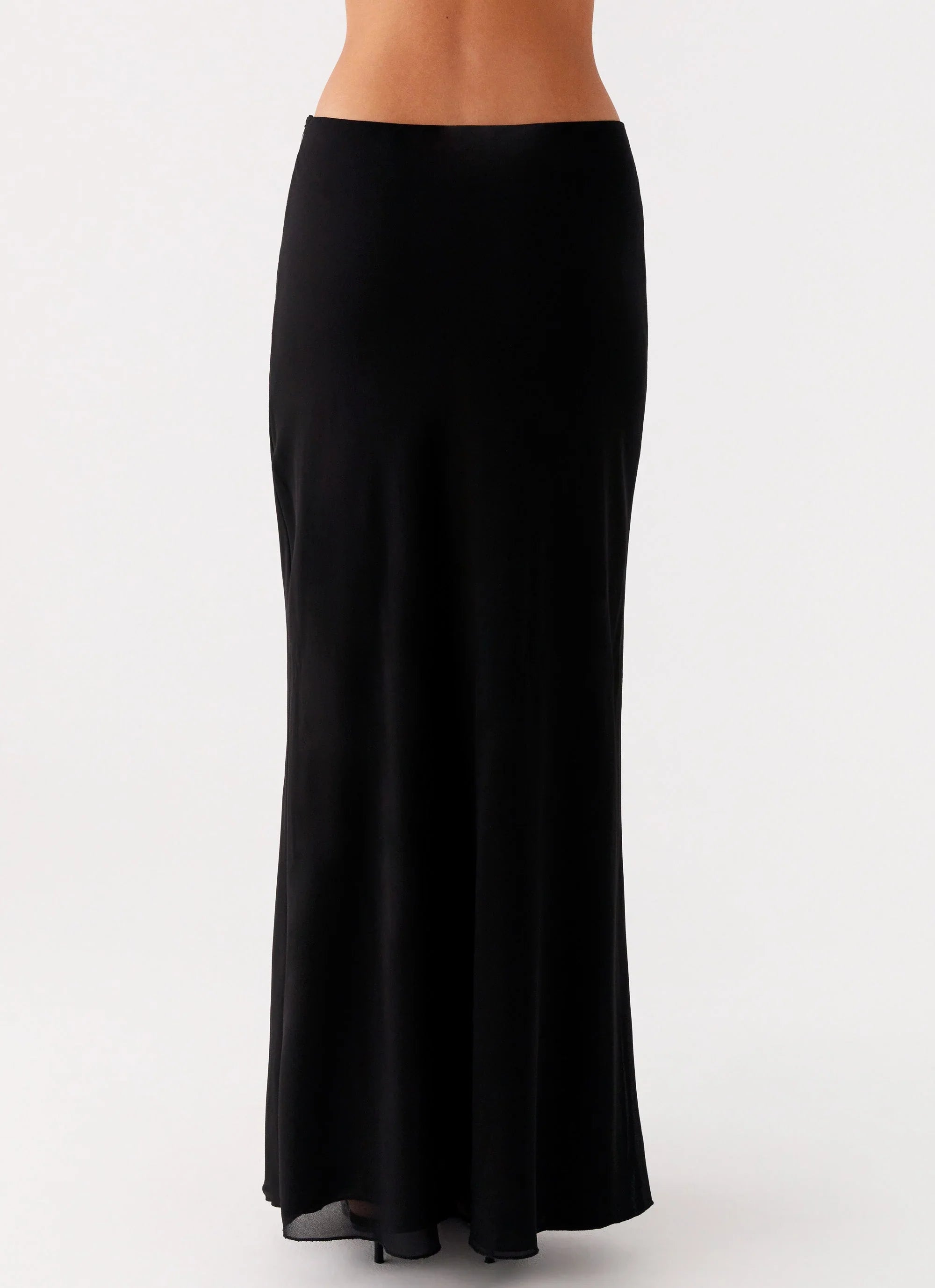 Michaella Chiffon Maxi Skirt Black