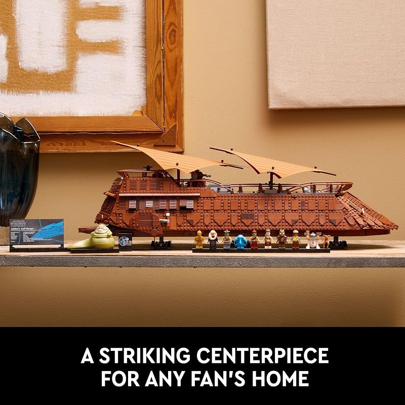 LEGO Star Wars Jabbas Sail Barge Building Sets for Adults Star Wars Ship Collectibles Set for Fans Building Kit with 450 Pieces 11 Minifigures Gifts for Men Women 75397