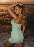 Dangerous Kind Beaded Mini Dress Sage