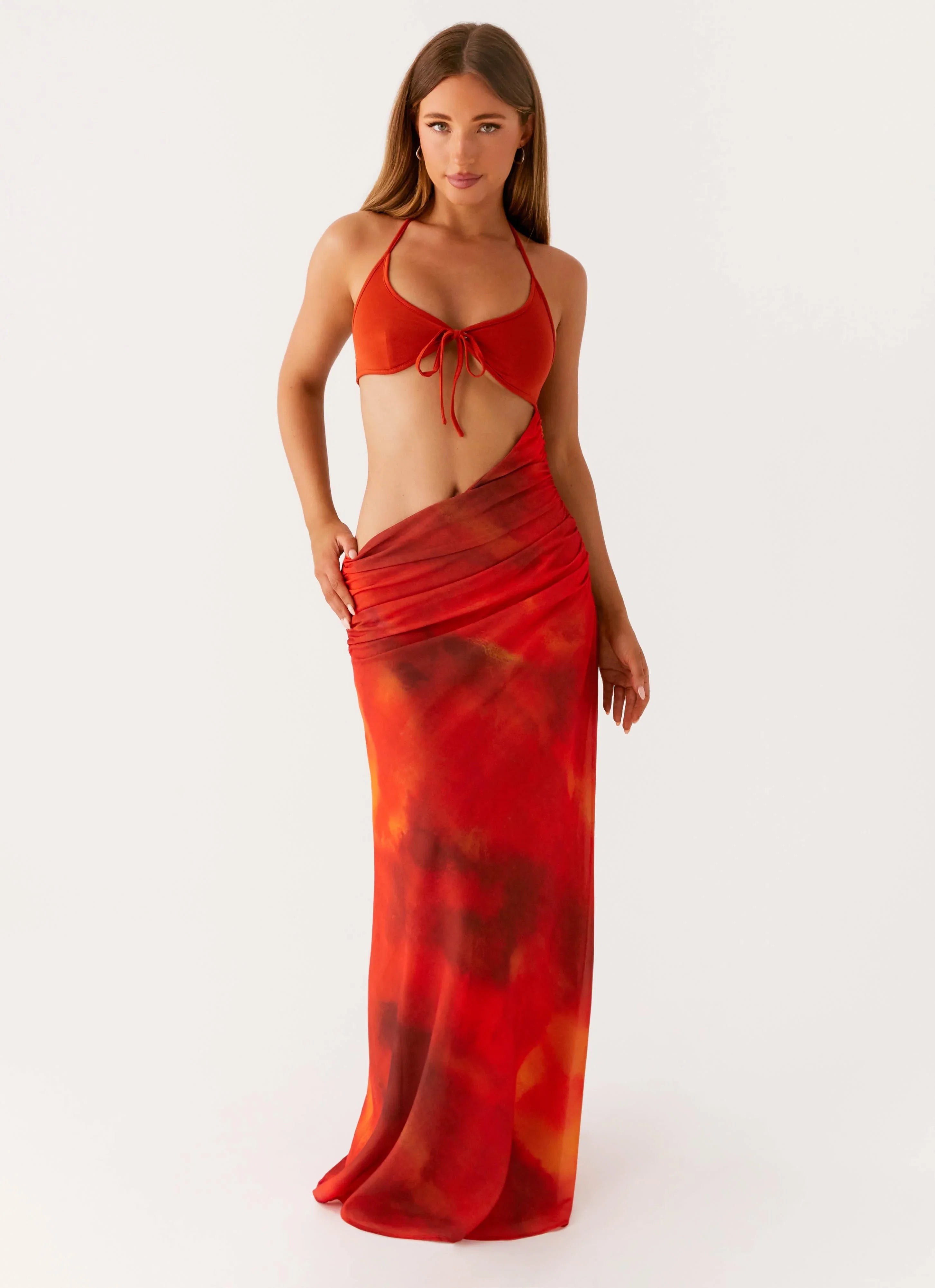 Elixis Maxi Dress Scarlet Blur
