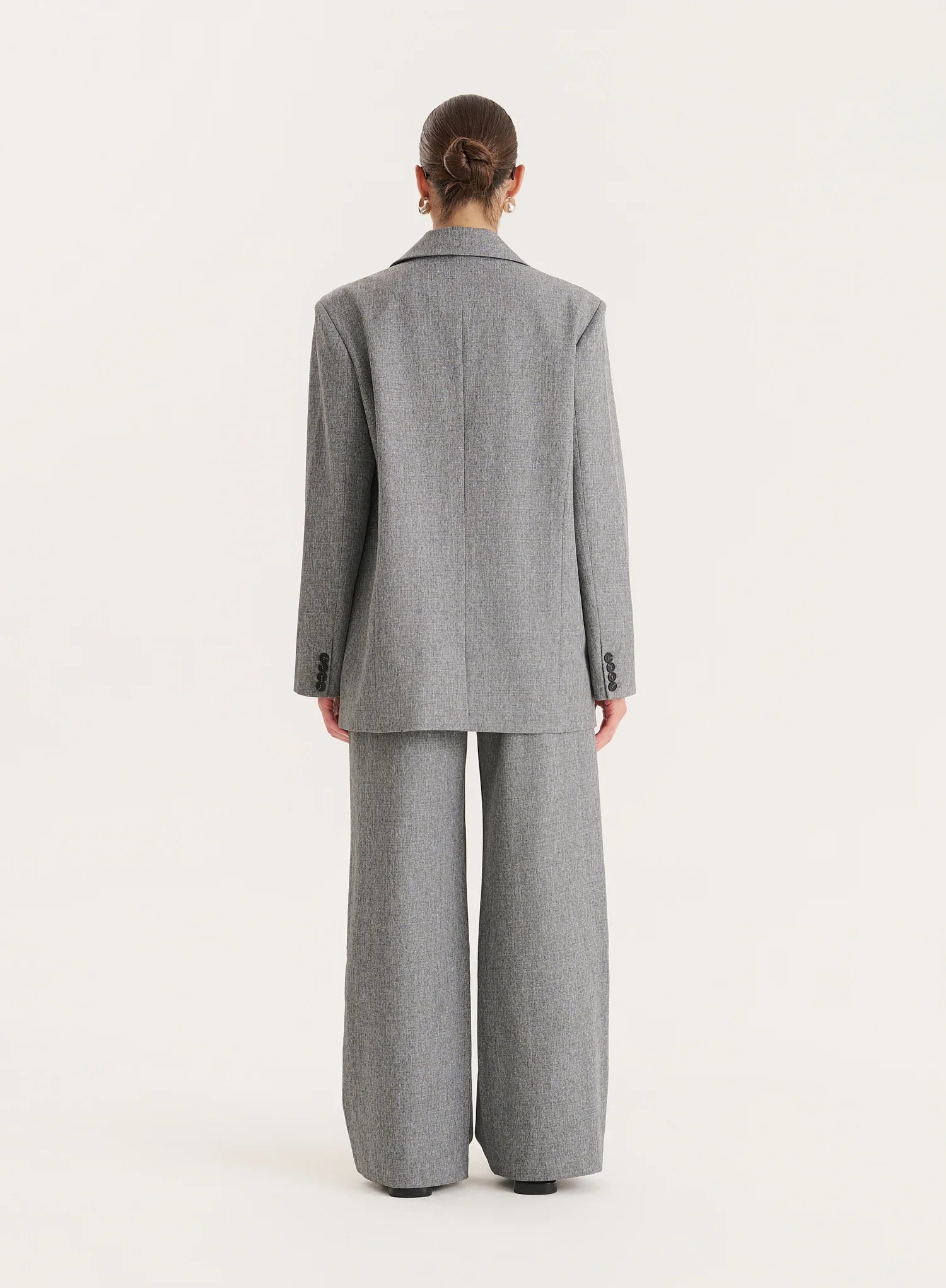 Grey Tailored Oversized Blazer