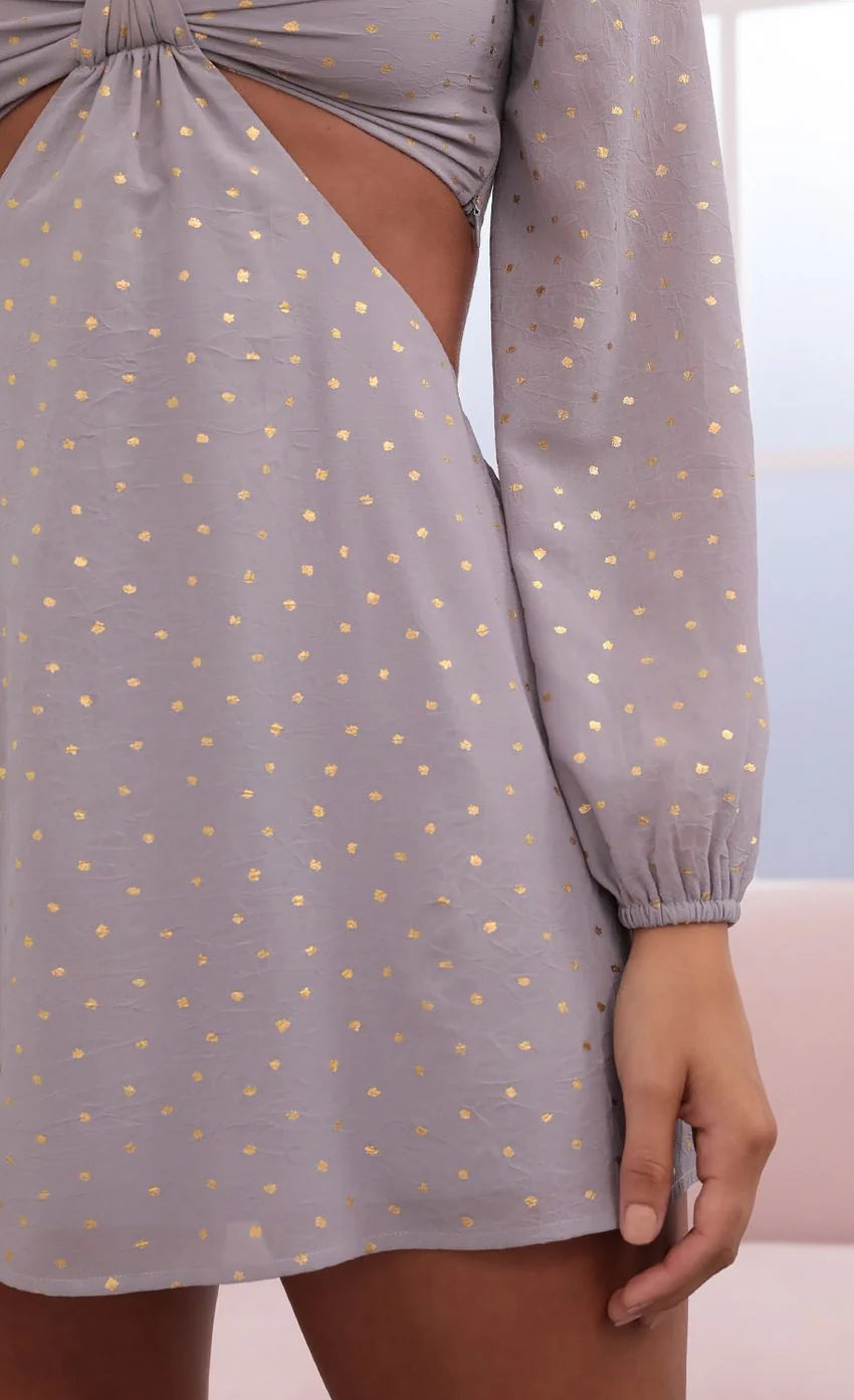 Cutout Dress in Grey