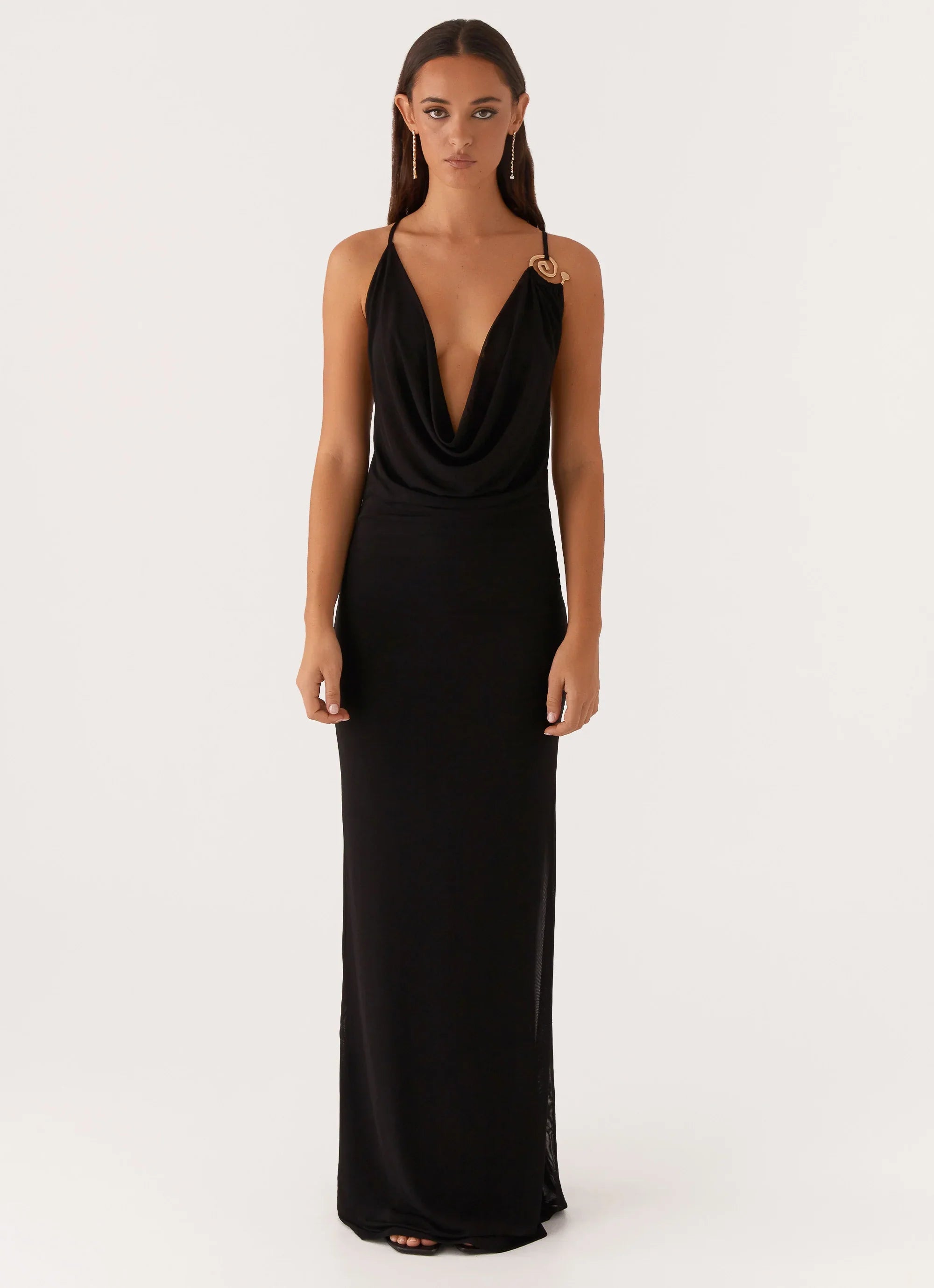 Game Player Maxi Dress Black
