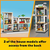 LEGO Creator 3 in 1 Modern House 31153 Back to School Gift for Students Building Toy Girls Boys Ages 9 3 Building Options 939 pieces 2 Minifigures