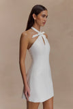 Freya Halter Bow Mini Dress Ivory