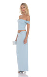 Embellished Skirt in Light Blue