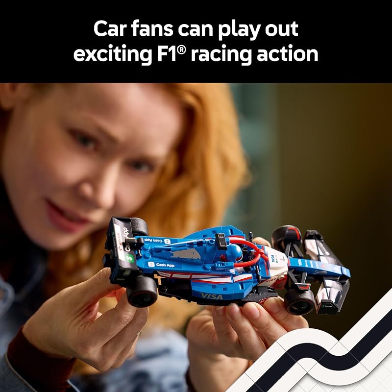 LEGO Speed Champions Visa Cash App RB VCARB 01 F1 Race Car Model Kits Building Sets for Adults Ages 18 W Realistic Features DIY Crafts for Display Gift Ideas for F1 Fans 77246