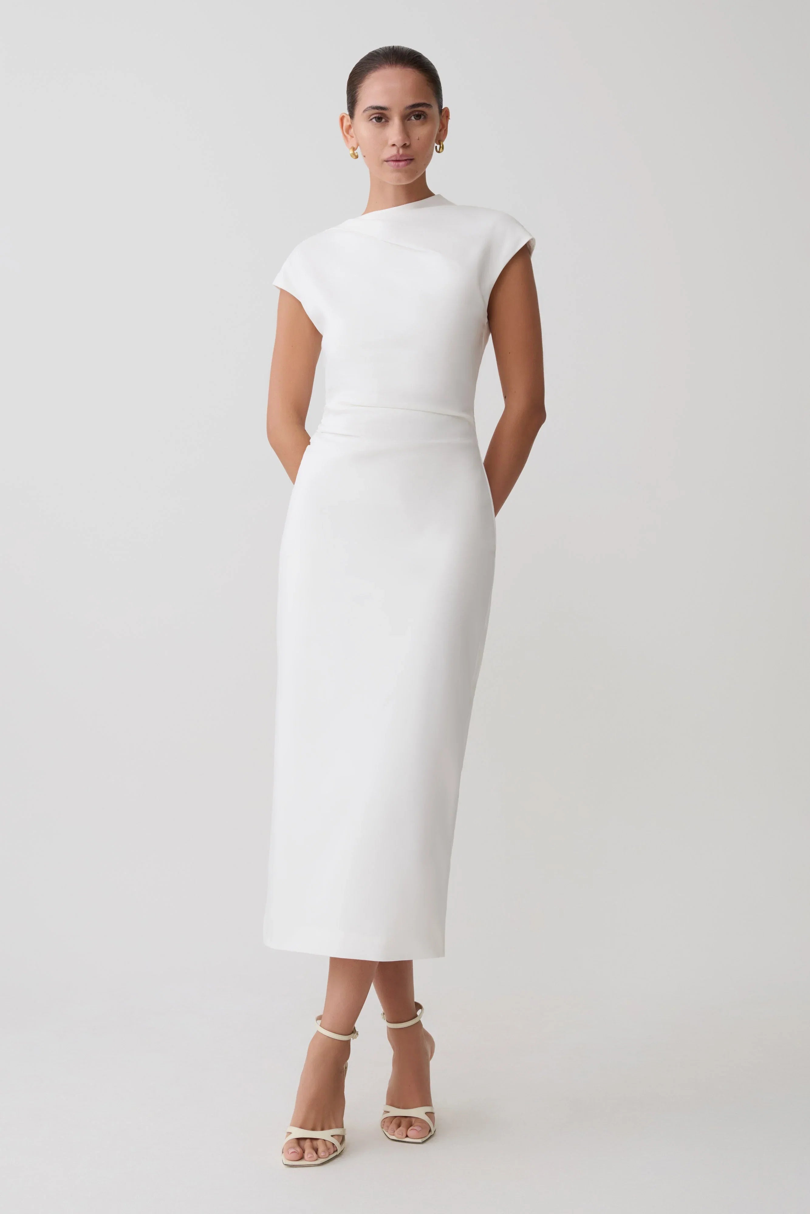 Lorena Cotton Midi Dress White