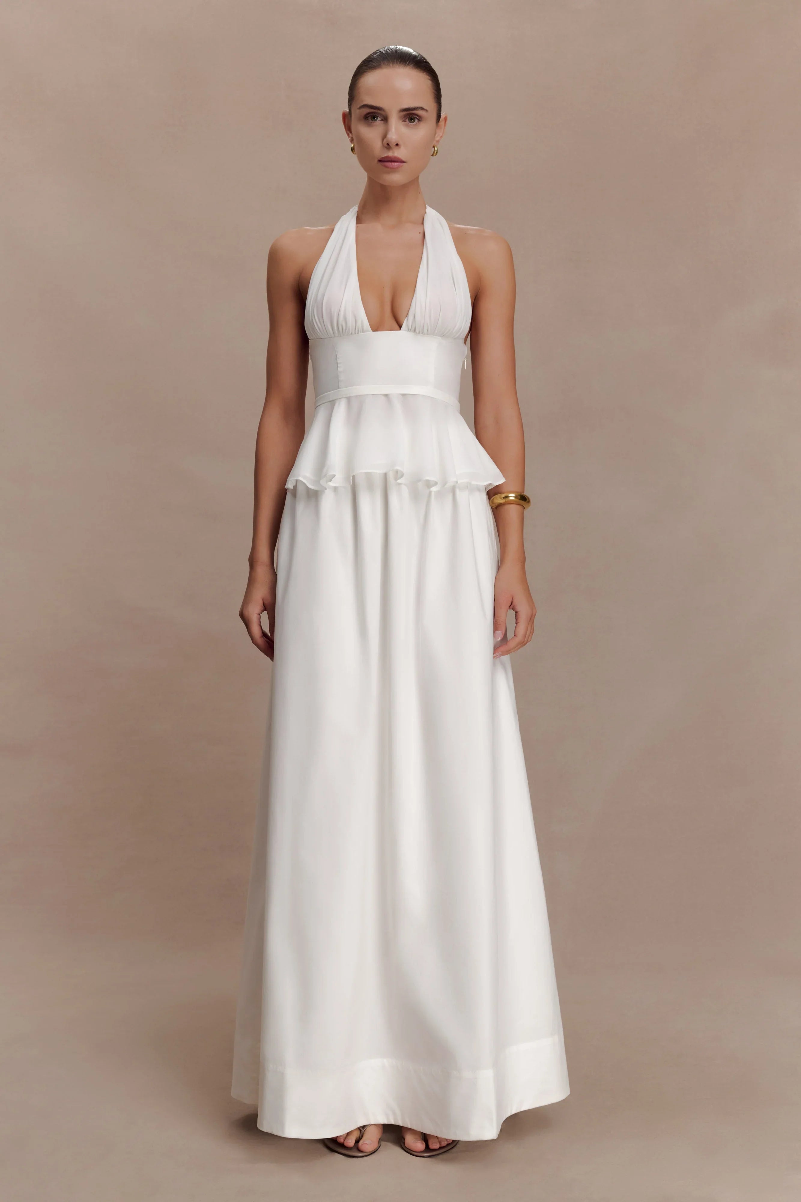 River Halter Neck Sleeveless Top White