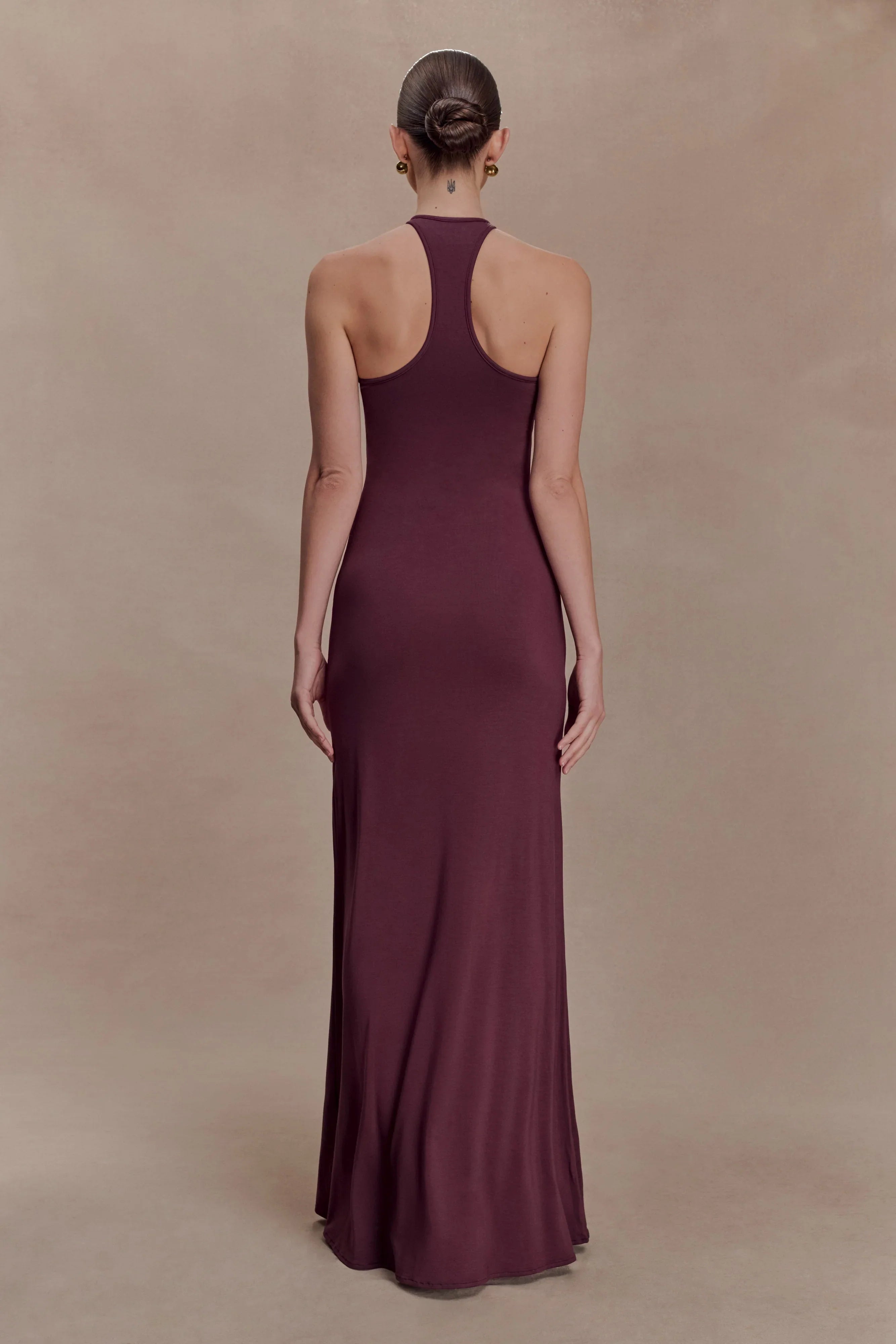 Ramona Modal Maxi Dress With Hardware Mahogany