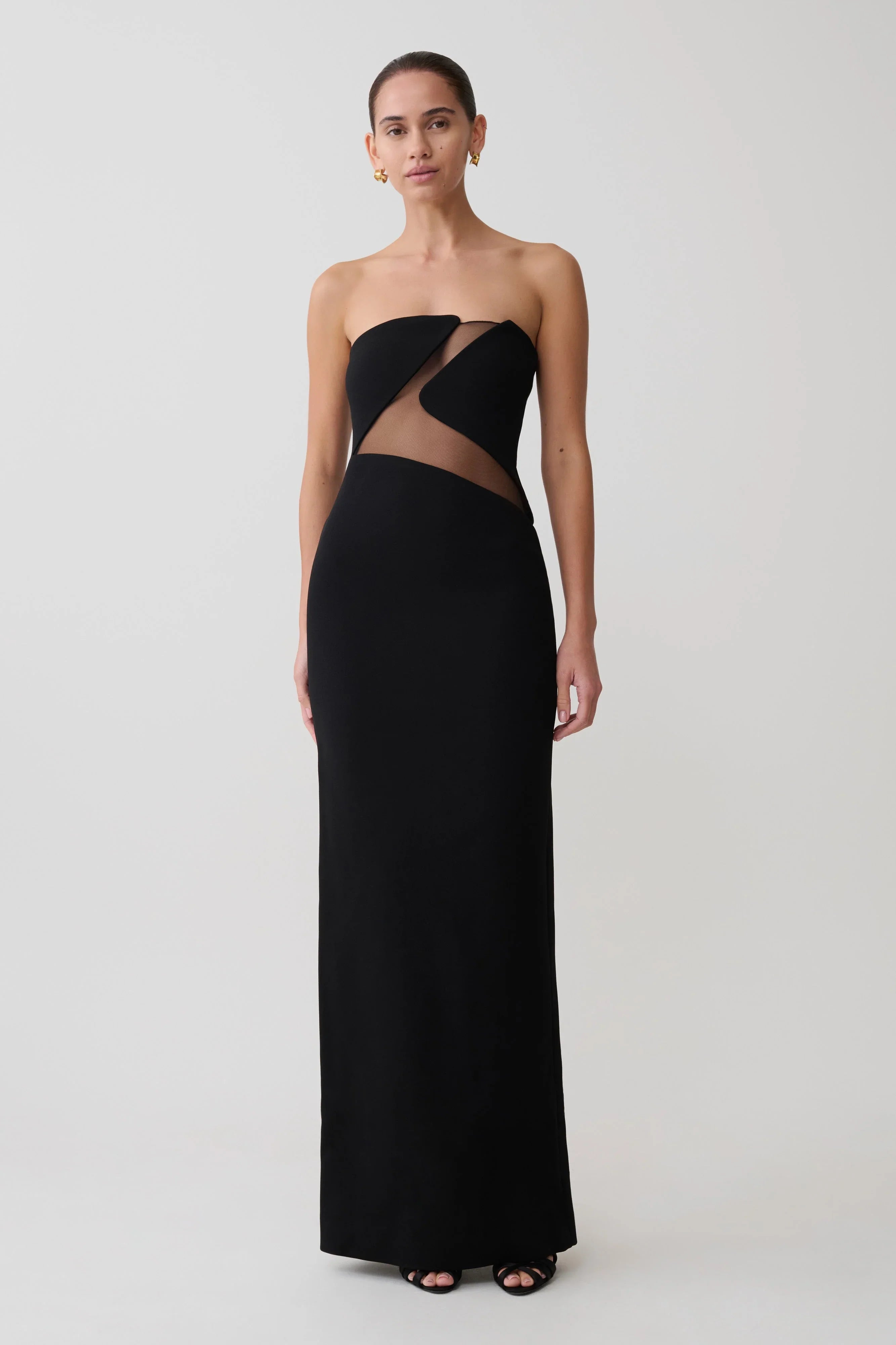 Lianne Strapless Maxi Dress Black